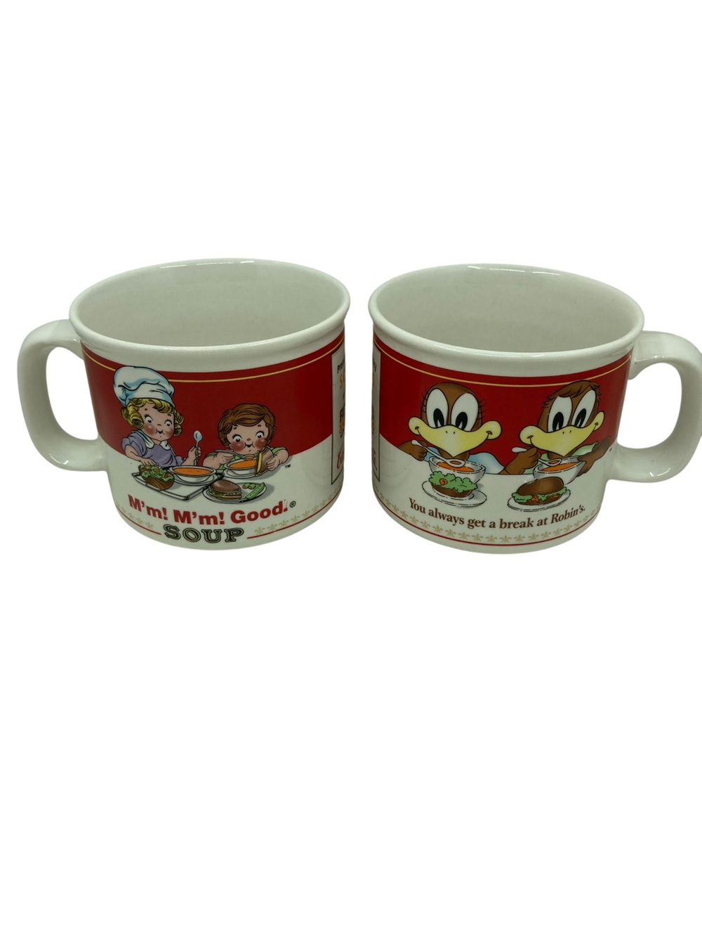 Campbell’s Soup Mugs Robins Donuts Set of 2 Mm Mm Good